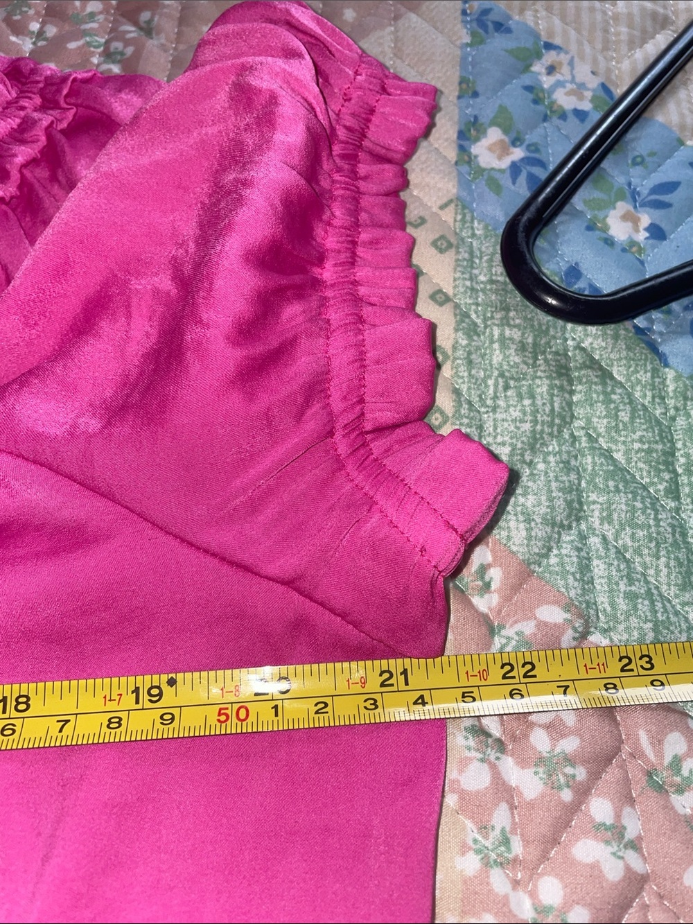 Catherine Malandrino Hot Pink Ruffled Tie-Neck Blouse - Picture 7 of 10